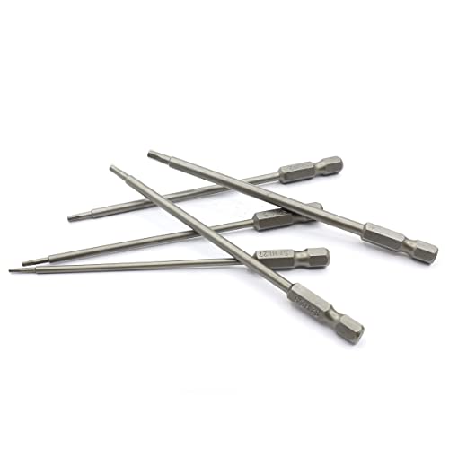 RC Hex Bit 1.27mm 1.5mm 2.0mm 2.5mm 3.0mm for Electric Screwgun/Power Drill | RC Tools Kit,Hex Head Allen Wrench Drill Bit Set,1/4" Hex Shank,High Hardness Steel