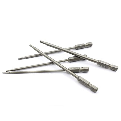 RC Hex Bit 1.27mm 1.5mm 2.0mm 2.5mm 3.0mm for Electric Screwgun/Power Drill | RC Tools Kit,Hex Head Allen Wrench Drill Bit Set,1/4" Hex Shank,High Hardness Steel