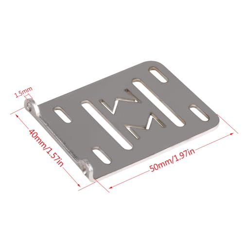 CNC Aluminum Accessory Tray Electronic Battery ESC Holder for 2Low Transmission 1/10 RC Crawler Comp Builds LCG Chassis Upgrade(Purple)