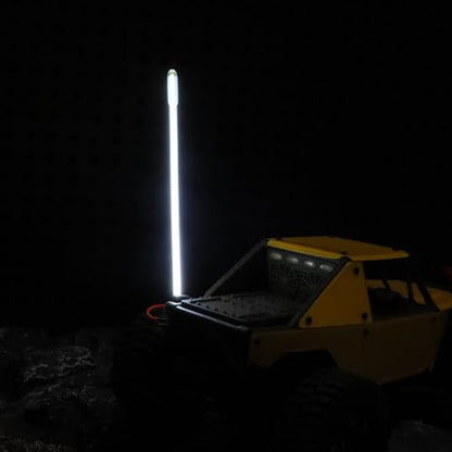 2PCS LED RC Whip Antenna Lights for RC Cars/Boats, White Light | Cuttable Flexible, Easy Plug-and-Play RC Glow Antenna, Water-Resistant - color: White Light