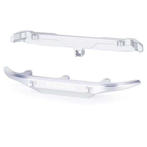 GOUPRC Aluminum Alloy RC Front & Rear Bumper for Axial SCX30 Bronco C10 1/30 RC Crawler Car Upgrade Replacement Parts - color: Sliver