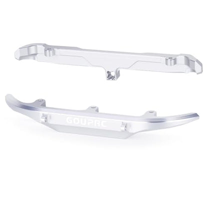 GOUPRC Aluminum Alloy RC Front & Rear Bumper for Axial SCX30 Bronco C10 1/30 RC Crawler Car Upgrade Replacement Parts - color: Sliver