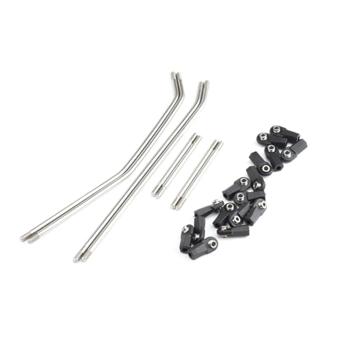RC Frame Chassis Kit,LCG Carbon Fiber Frame Rail LCG Chassis Kit with Ultralight Portal Transmission Skid Plate for 1/10 RC Crawler Capra SCX10 (Links Kit) - style: Links Kit