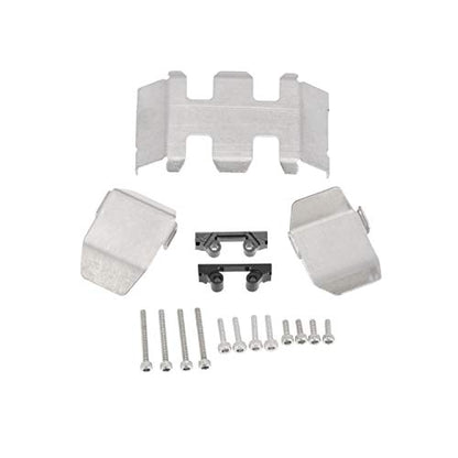 Stainless Steel Skid Plate Guard Transmission Gearbox and Differential Axle Protection Chassis Armor for Axial SCX24 1/24 RC Crawler Car Upgrade Parts