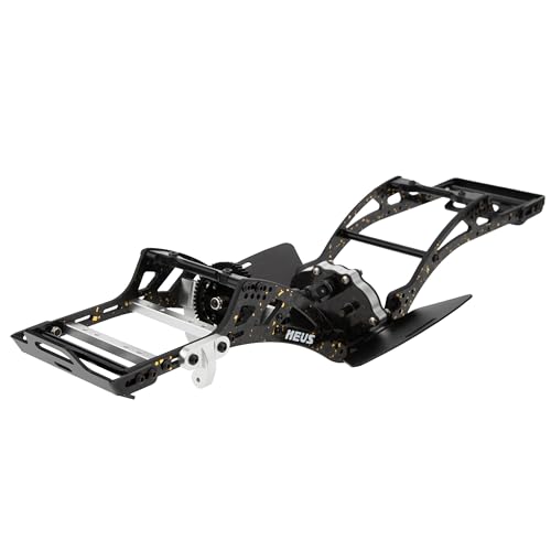 MEUS RACING Gold Rush V2 Carbon Fiber LCG Chassis Kit for Axial SCX10 SCX10 II Capra 1.9 UTB and Other DIY Builds 1/10 RC Crawler Upgardes Parts