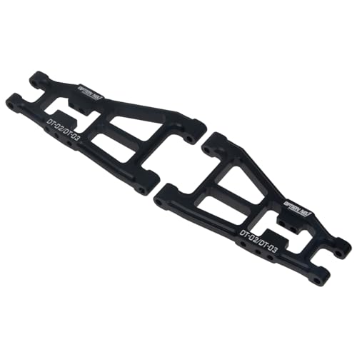 Aluminum Front Lower Suspension Arms Set for 1/10 Scale Tamiya DT-02 DT-03 Chassis RC Buggy Car Upgrades Parts