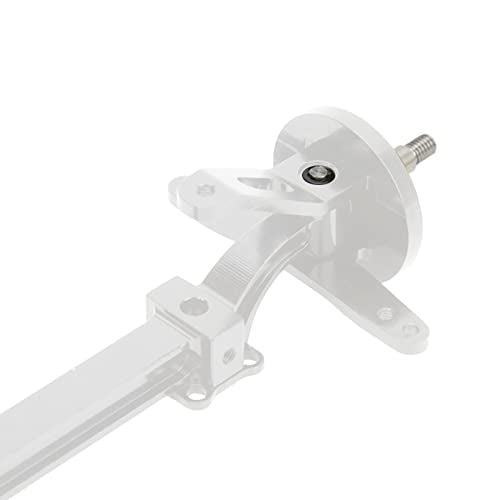 Diydeg RC Axle, Aluminium Alloy 1/14 RC Truck Front Steering Rod Link Pole Wheel Axle, RC Front Steering Wheel Axle Upgrades Parts for 1/14 Remote Control Unpowered Tractor Truck (Silver)