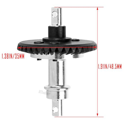 RC Upgrades Part Front Rear 13-37T Differential Gear Assembly for 1/10 Slash/Rustler/Stampede/Bandit 4X4 4WD VXL,XO-1 RC Car,13-37T Gearbox Gears Diff Hops Up