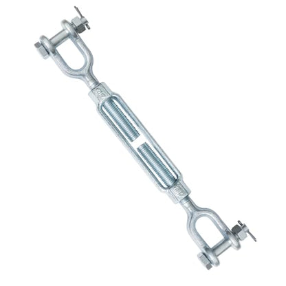 3/4" Jaw Jaw Turnbuckle Galvanized Jaw and Jaw Turnbuckle, Jaw Jaw Closed Body Marine Turnbuckle Jaw, 8000lbs Working Load Limit, Durable for Wire Rope Cable (3/4" x 6") - style: Jaw & Jaw-3/4 x 6