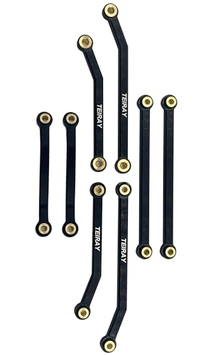 Trx4m Upgrades High Trail Links Clearance Chassis CNC Aluminum Set for Traxxas TRX4M 1/18 Upgrade Parts (Black) - color: Black Links