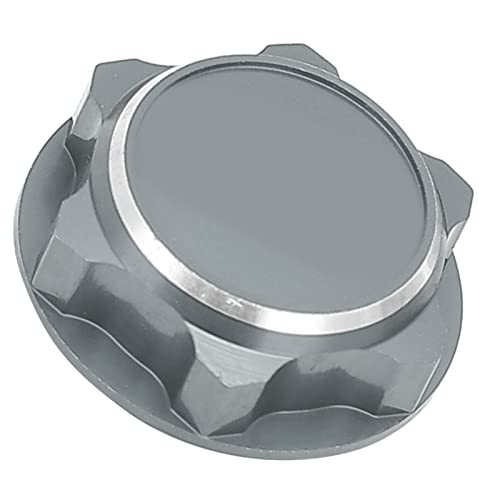17mm Hex Wheel Nuts, 4pcs Aluminum Alloy 17mm Self Lock Hex Wheel Nuts Adapter Dustproof Caps for 1/8 RC Car Track Wheel Rims (Grey) - color: Grey
