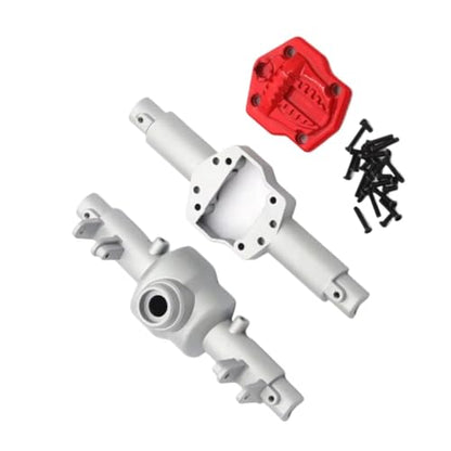 for Mn128 for Model Mn86 G500 1/12 Scale Upgrade Parts Remote Control Rc Crawler Car Accessories Front and Rear Assembly Shell Metal RC Car Repair Kit(Silver) - color: Silver