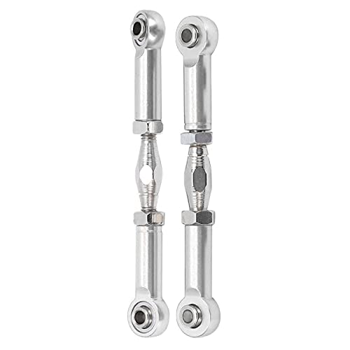 Front Sway Bar Kit with 2.7 inch Aluminum Alloy Arms High Tensile Strength Front Anti Roll Bar Suspension Stabilizer for 1 7 Remote Control Cars Lightweight Sturdy RC (Silver) - color: Silver