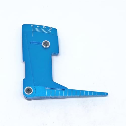 KingVal Metal Adjustable Ruler 15 Degrees RC Car Wheel Tire Camber Gauge Height Measuring Tool Compatible with 1/10 RC Car (Blue) - color: Blue