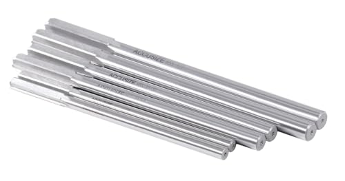 Accusize HSS Chucking Reamer Set 1/16 to 1/2 in by 1/64, 5500-SF00 | 29 Pc Fractional Set, Straight Shank, Straight Flute, Right-Hand Cut, +0.0001 to +0.0005 in Tolerance - size: 1/16" thru. 1/2" by 1/64"