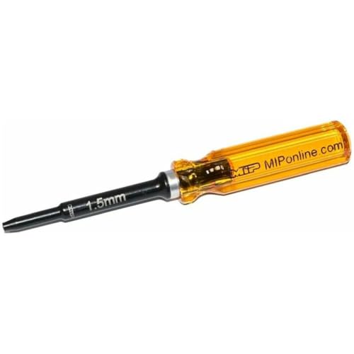 MIP 9811 1.5mm Metric Hex Nut Driver RC Tool – Precision Grip Hex Screwdriver with Deep Socket for RC Car Repair, Made 100% in USA - size: 1.5mm