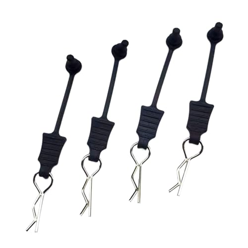 4X RC Shell Pin with Pull Tabs RC Body Clips Pins Body Clip R Type Pin for RC Hobby Car Vehicles Model Crawler Trucks