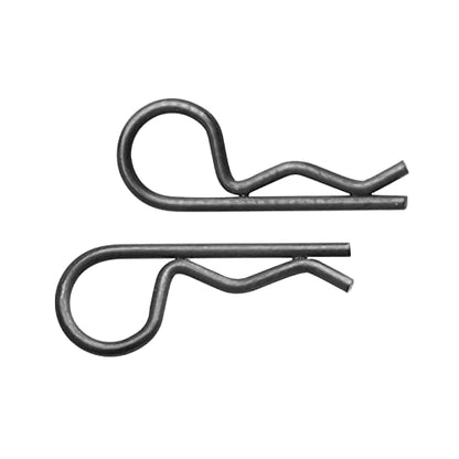 20pcs HobbyPark Micro RC Car Body Clips and Pull Tabs Retainer R Pins for 1/24 1/28 1/36 Scale Mini Cars SCX24 FCX24 Gladiator Bronco C10 JLU Deadbolt B-17 - size: 0.7mm Rod Black Clips