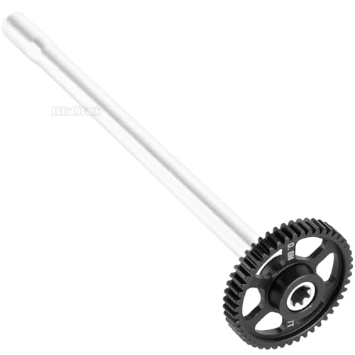 Steel 47T 0.8Mod Main Gear & Center Drive Shaft Axles Upgrades Part for 1/16 Mini Maxx 4WD RTR Brushless Monster Truck (107154-1),RC Spur Gear 47 Tooth and Center DriveShaft CVD,Silver - color: Silver - (47t Gear & Center Drive Shaft)