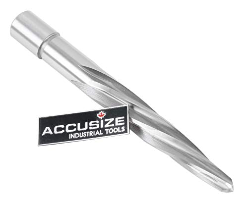 Accusize Industrial Tools Chucking Reamer, 11/16 in, 0521-1116 | 11/16" HSS Aligning Reamer with 3/4" Weldon Shank - size: 11/16 in.