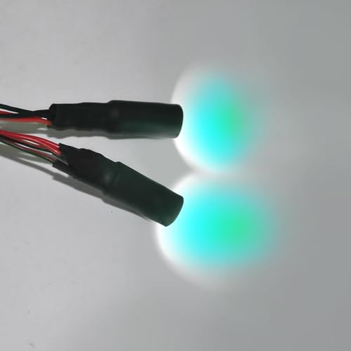 RC Car 2 LEDs Angel Eyes & Demon Eyes LED Light Headlights 10mm Outer Diameter Lamp for 1/10 RC Model Car Crawler Truck Racing Car Headlamps (Inner Multicolor+Outer White) - color: Inner Multicolor+Outer White