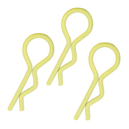 Qiilu Durable RC Body Clips for 1/5 1/6 /8 /10 RC Car - 10Pcs Metal Shell Clip Pins, Teardropshaped Pull Tabs (Yellow) - color: Yellow