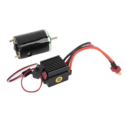 Generic 550 Brushed Motor ESC Set, 30% Longer Armature High Torsion Water with Cooling Fan, for 1/10 RC Crawler Car (4) - color: 4