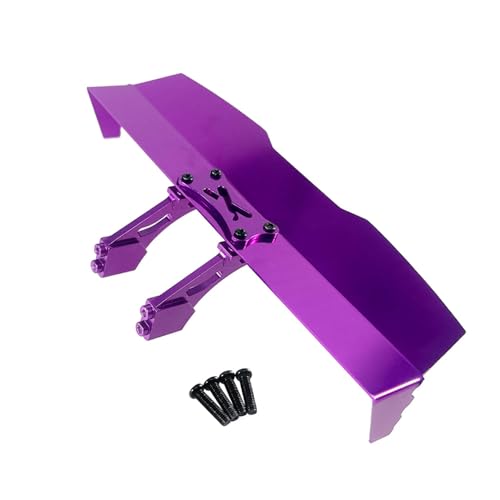 Metal Rear Wing for Hyper Go 16207 H16PL RC Car Tail Wing Rear Spoiler Wing Upgrade Parts (Purple) - color: Purple