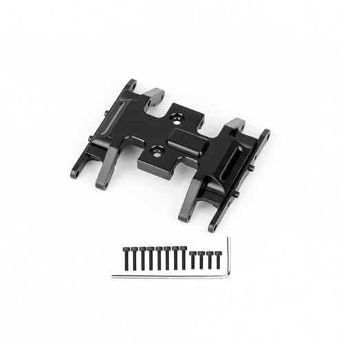 SCX24 Skid Plate Transmission Mount Chassis Heavy Counterweight Gearbox Mount for Axial SCX24 Upgrade Parts 1/24 RC Crawler - color: Black
