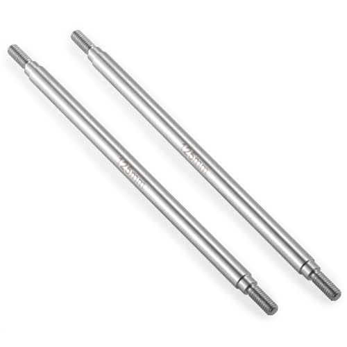 2Pcs M4 Stainless Steel RC Links for 1/10 Axial Wraith SCX10 TRX-4 | 1 Pair RC Steering Linkage Set, 50mm/55mm/60mm/70mm/75mm~155mm - style: 125mm