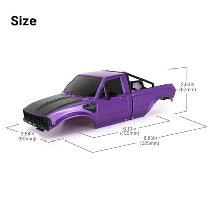 INJORA IR60 Pickup Hard Body Shell for 1/18 TRX4M Defender Bronco (Purple) - color: Purple
