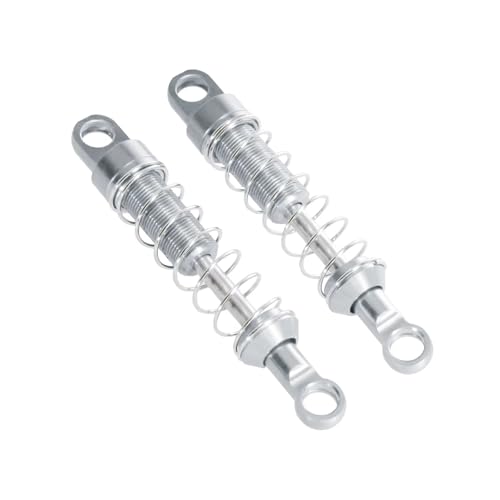 Compatible With MN78 1/12 RC Car Upgrade Modification Parts Accessories Front Rear External For Spring Shock Absorber Metal RC Assortment(Silver) - color: Silver