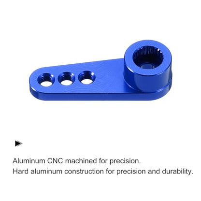 MECCANIXITY Aluminum Alloy 25T Steering Servo Single Arm Horn Dark Blue for DIY RC Car/Boat/Airplane Boat Accessories 2 Pcs - color: Dark Blue