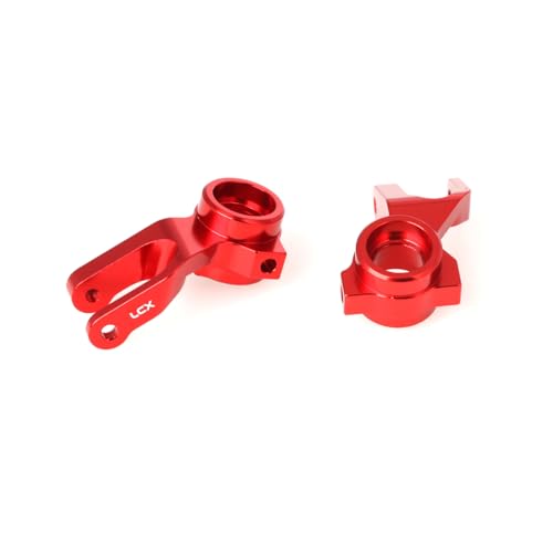 LCX Racing 1/10 RC Crawler Car Front Steering Knuckle Steering Block for RC Truck Arrma Fury Mega, Upgrades Parts Accessories (Red) - color: Red