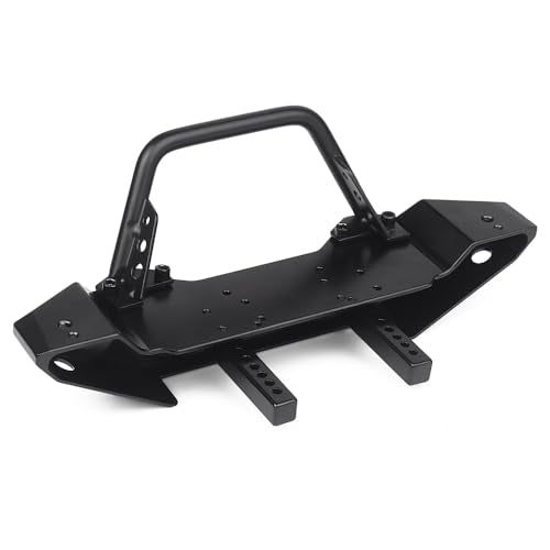INJORA RC Front Bumper Metal Front Bumper with Led Lights for 1/10 RC Crawler Axial SCX10 90046 SCX10 III AXI03007 TRX-4