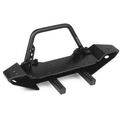 INJORA RC Front Bumper Metal Front Bumper with Led Lights for 1/10 RC Crawler Axial SCX10 90046 SCX10 III AXI03007 TRX-4