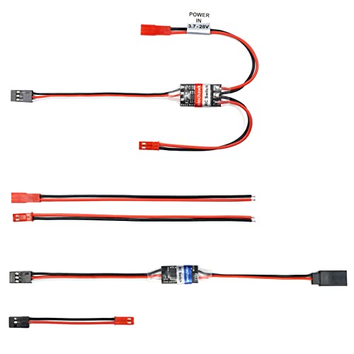 RC Cars Light Contoller Switch and Remote Controlled on/Off Electronic Switch Relay Bundle for Car Truck Boat LED Light Drone