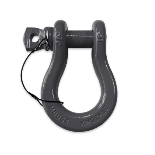 B'oh Spin Pin 3/4” Recovery Shackle | 10,000 lbs Capacity - High-Strength Carbon Steel with 7/8" Pin Recovery Gear Towing Accessories - Pin Style : Screw, Gun Gray - color: Gun Gray