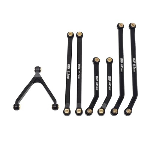 DKKY CNC Aluminum High Clearance for 1/24 RC Crawler LWB 133.5mm Axial SCX24 AXI90081 Deadbolt AXI00004 B17 Upgrades (Black) - color: Black