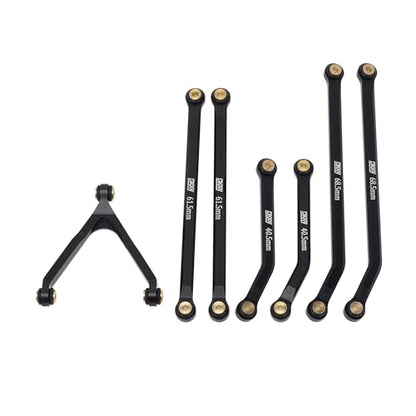 DKKY CNC Aluminum High Clearance for 1/24 RC Crawler LWB 133.5mm Axial SCX24 AXI90081 Deadbolt AXI00004 B17 Upgrades (Black) - color: Black