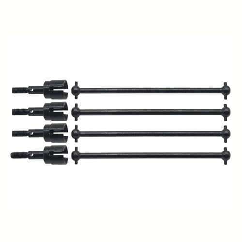 RC Car Drive Shafts Compatible with HSP 94111 94108 94170 1/10 RC Car Parts 4Pcs Steel Dogbone Drive Shaft & Wheel Axle Replacement 08029 02033
