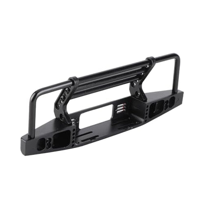 Metal RC Car Front Bumper Adjustable Heavy Duty Protection Accessory for Defender Axial SCX10 SCX10 II 90046 90047 1/10 RC Crawler Car Black 200x60x68mm