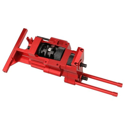 All Metal Gearbox Transmission Case with Gear Set Connector Post Rod for Axial SCX10 Pro 1/10 RC Crawler Upgrade Parts (red) - color: Red