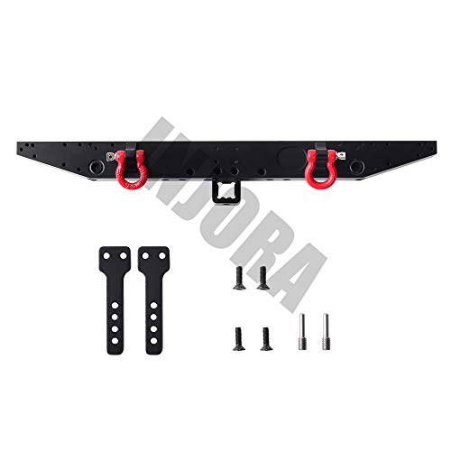 INJORA RC Rear Bumper with RC Metal Trailer Hitch for 1/10 TRX-4 TRX4 Car