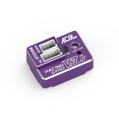 AGFRC 4g AVCS Gyro for RC Mini-Z Drift Car (GY04M V3.5 Purple) | CNC Case, 3.7-8.4V, 20mA, AVCS & Normal Dual Modes, 32-bit PID Control, for Mini-Z, Competition Grade RC Drifting - color: Purple