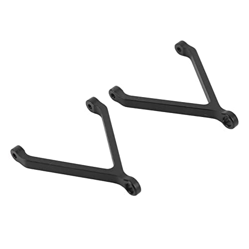 RC Metal Chassis Pull Rods Steering Rods Suspension Links Set, Aluminum Alloy Upgrade Parts for FMS FCX24 1/24 RC Crawler Car with High Strength Lightweight Design (Black) - color: Black