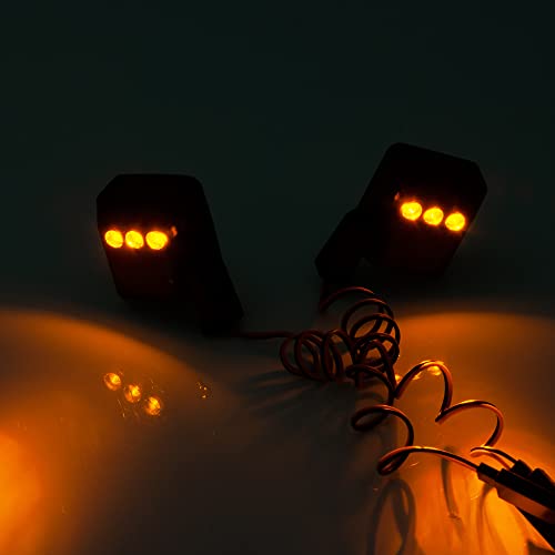 RC Car 1/6th Rear View Side Mirror Kit with LED Light for Axial SCX6 1/6 RC Crawler Car Upgrades