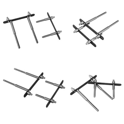 Aluminum Adjustable Body Post Mounts Front and Rear Shell Column for Axial SCX10 II 90046 90047 1/10 RC Crawler Car Parts (Titanium) - color: Titanium
