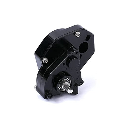 Aluminum Alloy Transmission Case Gearbox Complete for 1/24 Axial SCX24 RC Crawler Upgrades (Black) - color: Black