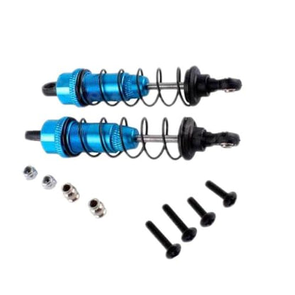 2Pcs Aluminum Oil-Filled Front Shock Absorbers Compatible With 1/10 Scale Kyosho Optima 4WD RC Buggy(Blue) - color: Blue